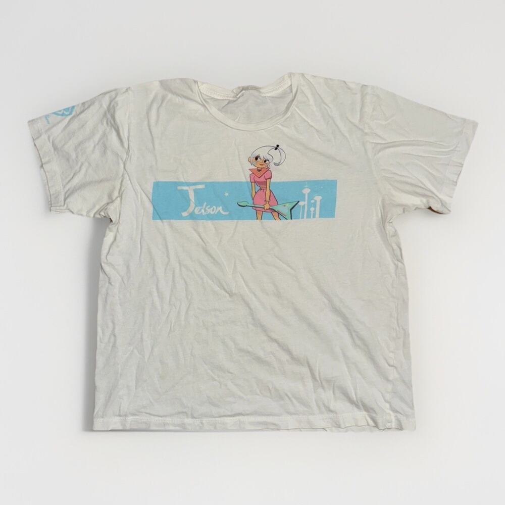 Vintage Jetsons Judy Jetson Graphic T-Shirt White Medium WB Animation 21x23